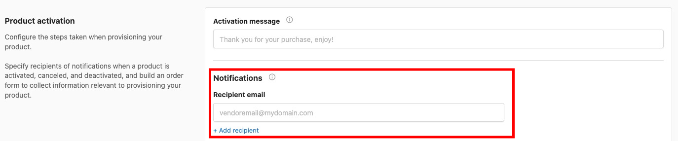 Add Notification Recipients