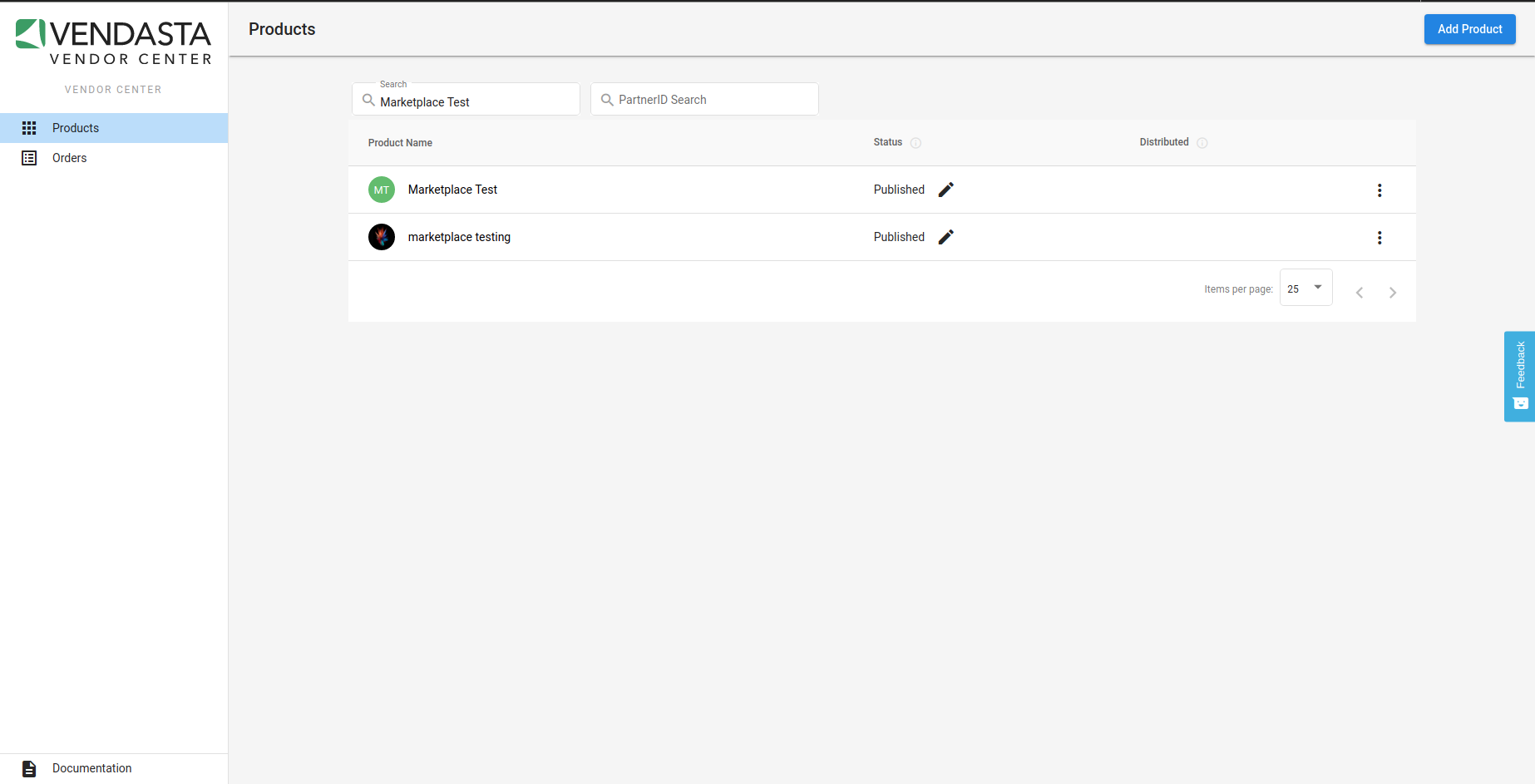 Product List Page