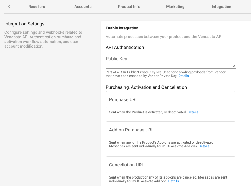 Purchase Webhook Configuration