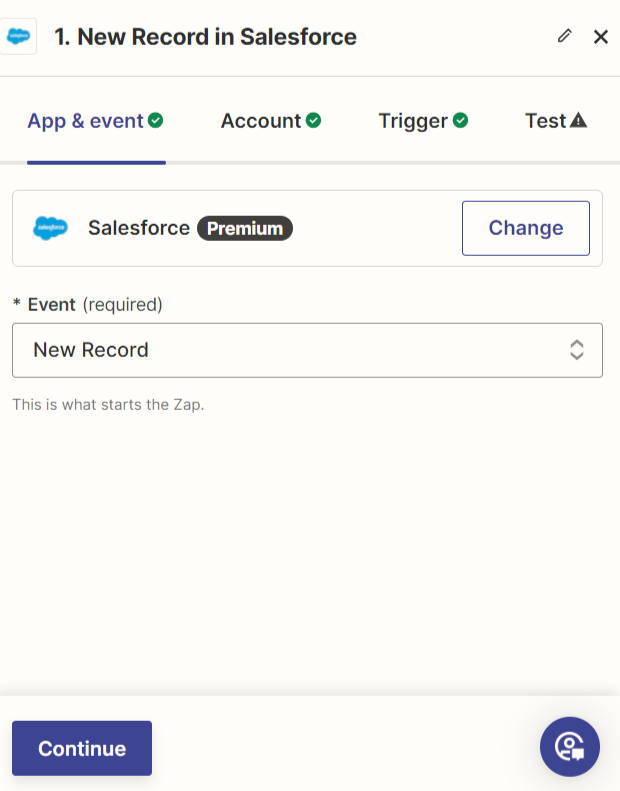 New Salesforce Record