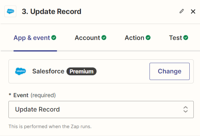 Update Salesforce Step 3